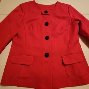 Perceptions New York Size 14 Coral/Orange/Red Dress Blazer Business